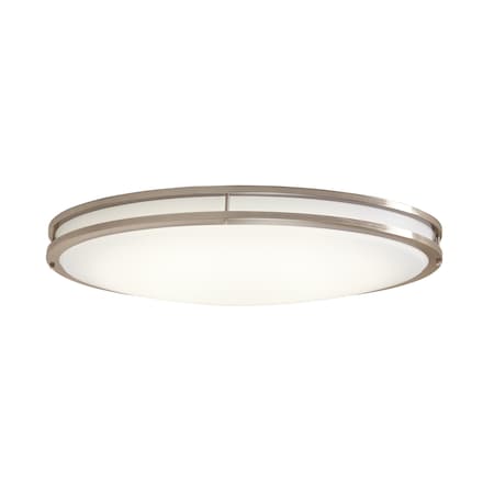 32 Inch Oval Brushed Nickel Integrated LED Ceiling Flush Mount